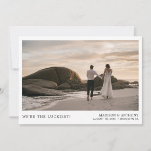 Modern Simple Photo Wedding Thank you Card