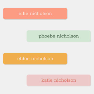 Modern Simple Pink Girly Waterproof Name