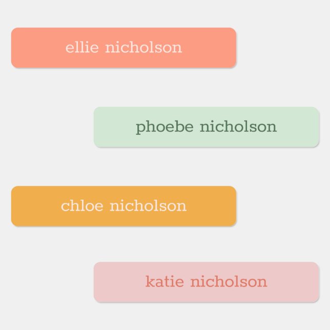 Modern Simple Pink Girly Waterproof Name (Group)
