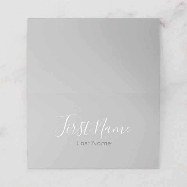 Modern, Simple Placement Cards (Outside Unfolded)
