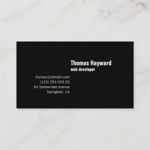 Modern Simple & Plain Affordable Business Card