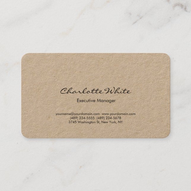 Modern Simple Plain Minimalist Professional Business Card (Front)