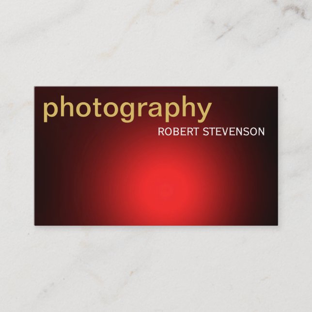 Modern Simple Plain Photography Business Card (Front)