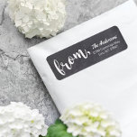 Modern Simple Plain Typography Calligraphy Script Return Address Label<br><div class="desc">Modern Simple typography calligraphy script Plain Balck and White Chalkboard Address Label</div>