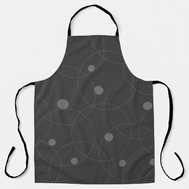Modern, simple, playful, fun pattern of circles apron (Front)