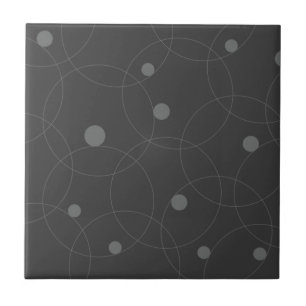 Modern, simple, playful, fun pattern of circles ceramic tile