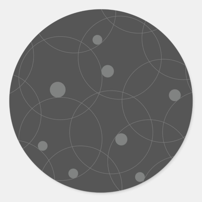 Modern, simple, playful, fun pattern of circles classic round sticker (Front)