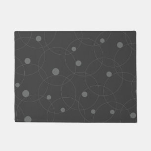 Modern, simple, playful, fun pattern of circles doormat