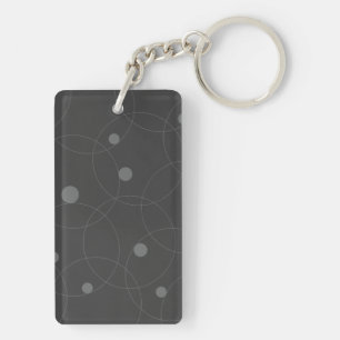 Modern, simple, playful, fun pattern of circles key ring