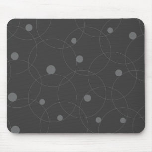 Modern, simple, playful, fun pattern of circles mouse pad