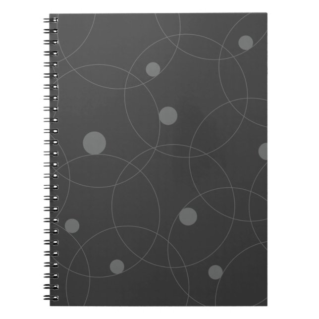 Modern, simple, playful, fun pattern of circles notebook (Front)