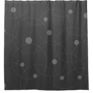 Modern, simple, playful, fun pattern of circles shower curtain