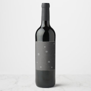 Modern, simple, playful, fun pattern of circles wine label