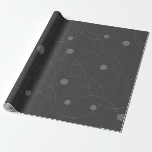 Modern, simple, playful, fun pattern of circles wrapping paper
