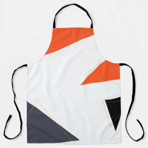 Modern, simple, playful triangle geometric pattern apron