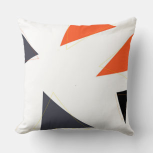 Modern, simple, playful triangle geometric pattern cushion