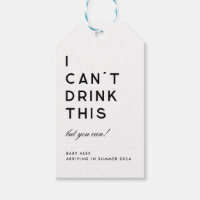 Modern Simple Pregnancy Announcement Gift Tag