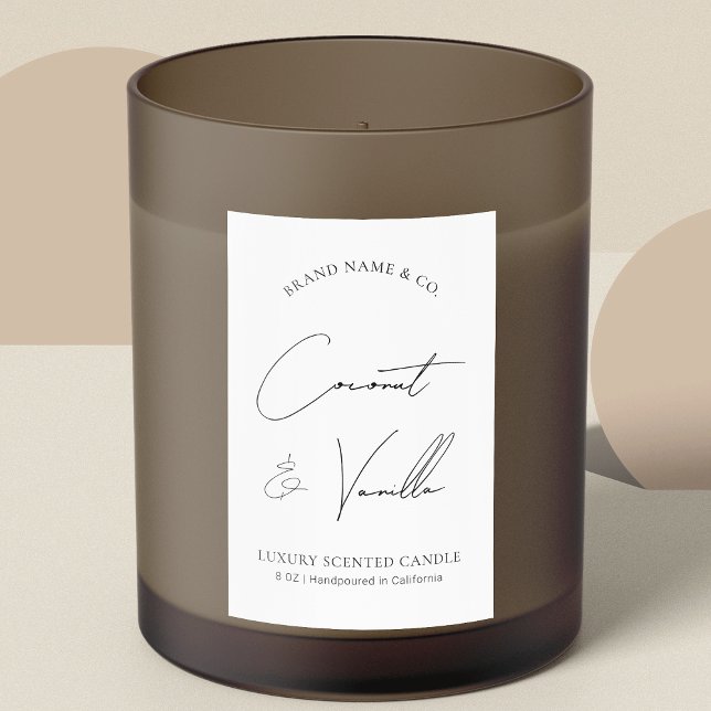 Modern Simple Product Packaging Candle Label (Professional business packaging design for candles, wax melts, diffusers, soaps and more)