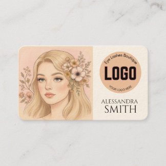 Modern Simple Professional Business Beige Pink Calling Card