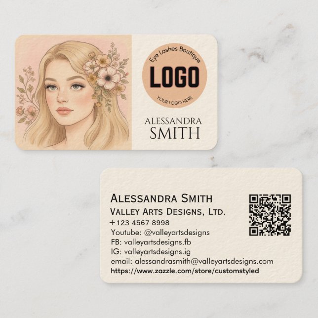 Modern Simple Professional Business Calling Cards (Front/Back)