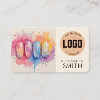Modern Simple Professional Business Nail Tech Card