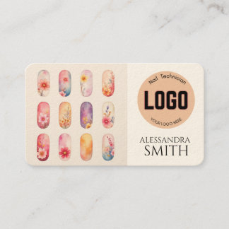 Modern Simple Professional Business Nail Tech Card