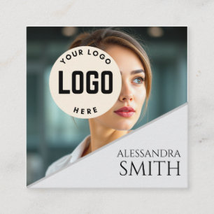 Modern Simple Professional Business Photo Square Calling Card