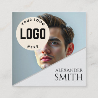 Modern Simple Professional Business Photo Square Calling Card