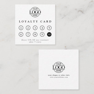 Modern Simple Professional Custom Business Logo Loyalty Card