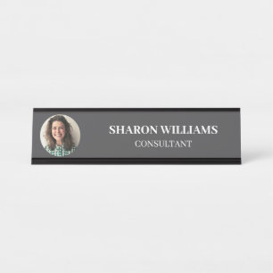 Modern Simple Professional Custom Employee Photo Desk Name Plate