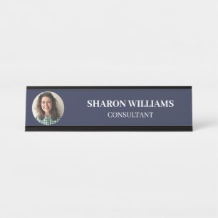 Modern Simple Professional Custom Employee Photo Desk Name Plate