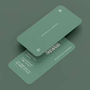 Modern Simple Professional Dusty Teal  Business Card