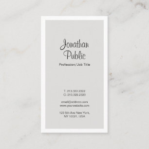Modern Simple Professional Elegant Plain Business Card