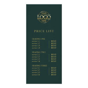 Modern Simple Professional Logo Menu Price List