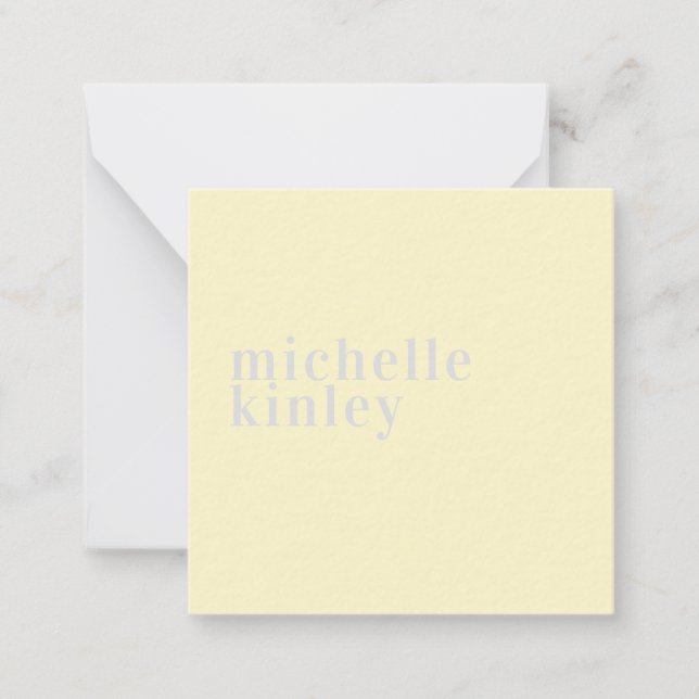 Modern simple professional name personalised card (Front)
