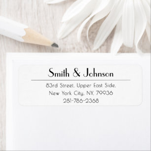 Modern Simple Professional Office Return Address Return Address Label