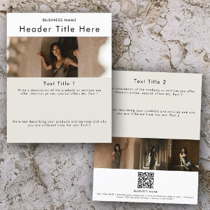 Modern Simple Professional Photos QR Code Vendor Flyer