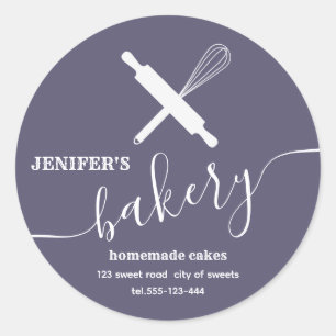 Modern simple Professional rolling pin whisk Classic Round Sticker