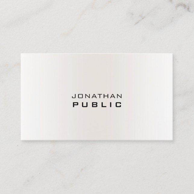 Modern Simple Professional Template Elegant Trendy Business Card (Front)