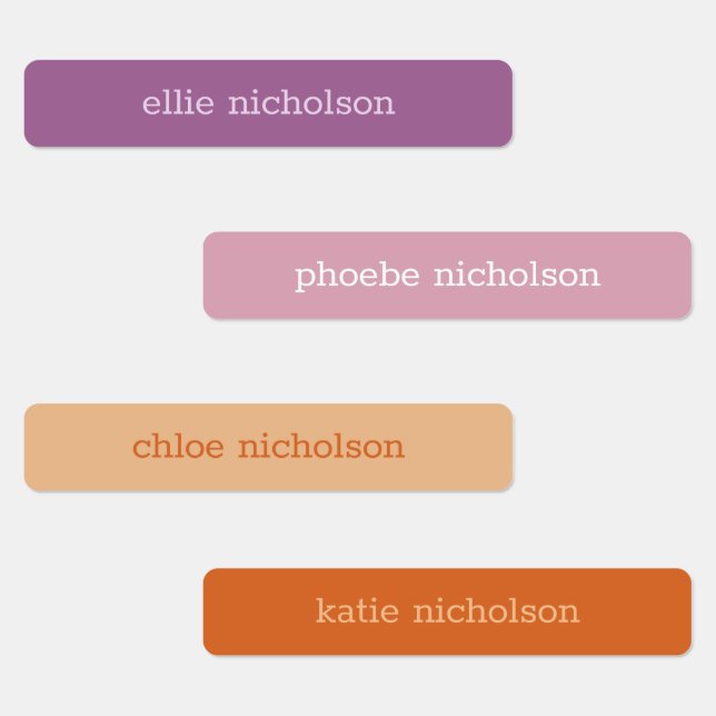 Modern Simple Purple Girly Waterproof Name (Group)