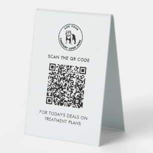 Modern Simple QR Code and Business Logo Vet Tech