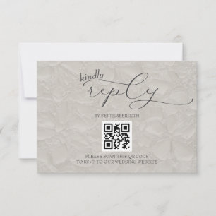 Modern Simple QR RSVP Card