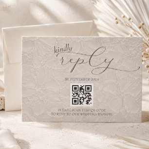 Modern Simple QR RSVP Card