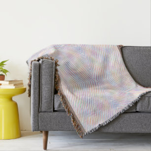 Modern Simple Rainbow line stripes Pattern Throw Blanket