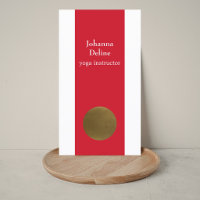 Modern Simple Red Faux Cooper Circle Yoga Studio