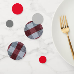 Modern Simple Red Merry Christmas Pattern Confetti