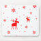 Modern Simple Red Moose Snowflakes