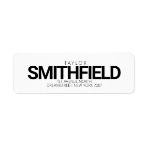 Modern Simple Return Address Label