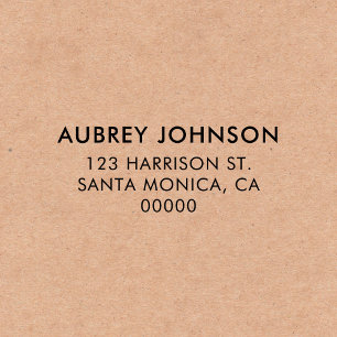 Modern Simple Return Address Rubber Stamp