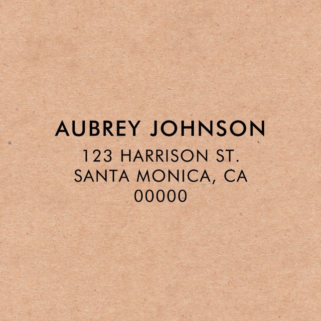 Modern Simple Return Address Rubber Stamp (Creator Uploaded)